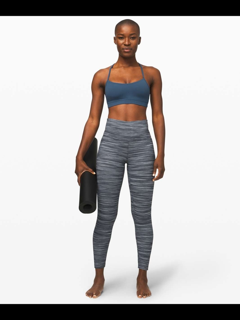 Lululemon Align 25 - Mini Space Dye Herringbone Heathered Black White / Black